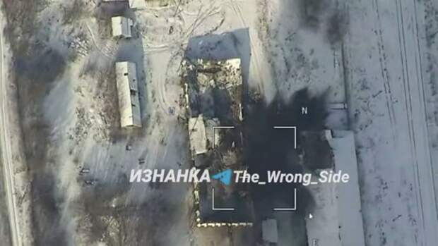 Появилось видео ракетного удара по складу БПЛА ВСУ под Харьковом