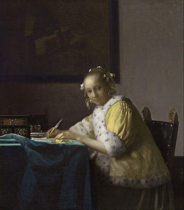 Файл: Johannes Vermeer - Дама Письменность - Google Art Project.jpg