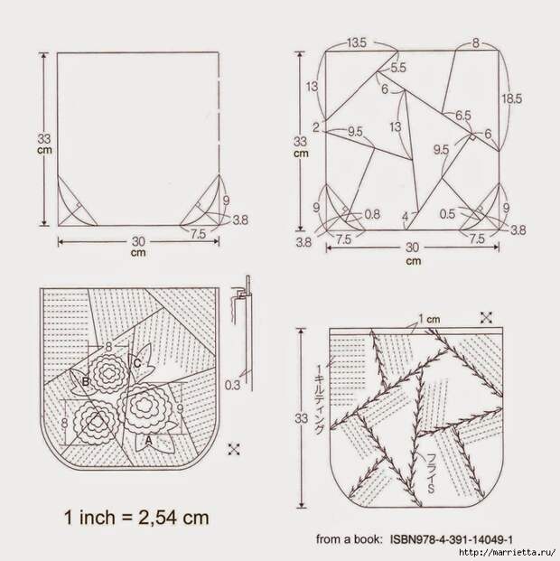 Шьем осеннюю сумку в технике пэчворк (7) (698x700, 239Kb)