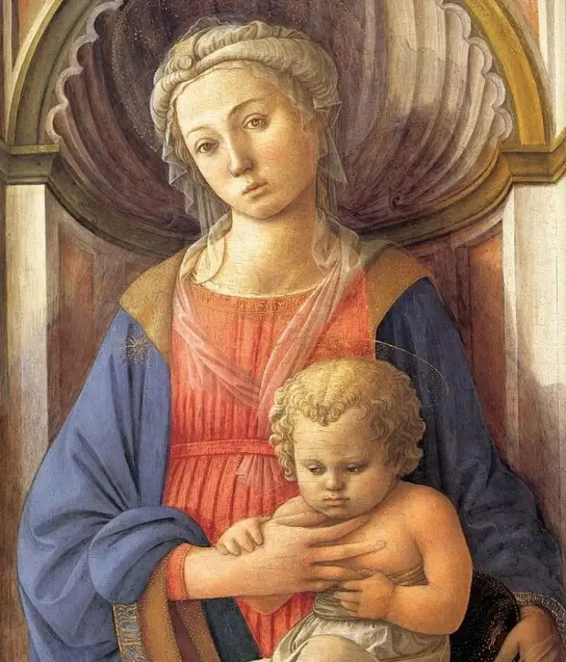 Мадонна с младенцем, Филиппо Липпи, 1440 год. \ Фото: m.post.naver.com.