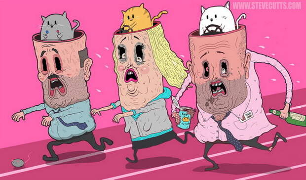 Сатирические иллюстрации Steve Cutts Сатирические иллюстрации Steve Cutts