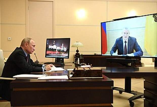 Рабочая встреча с губернатором Пензенской области Иваном Белозерцевым (в режиме видеоконференции).