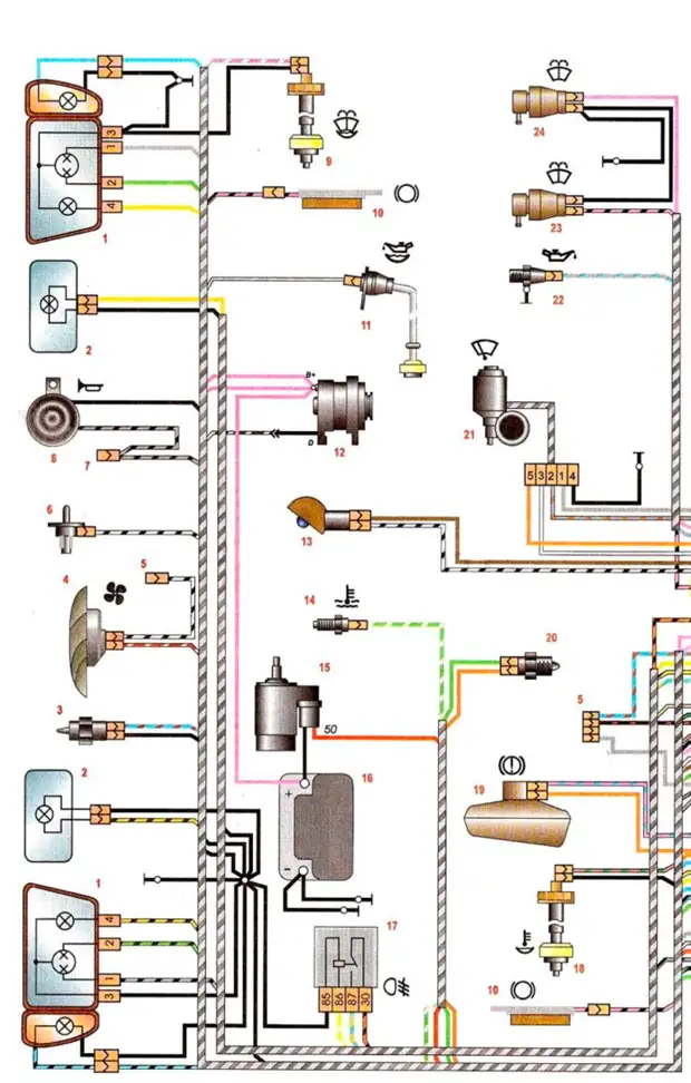 Схема электрооборудования ваз 2114