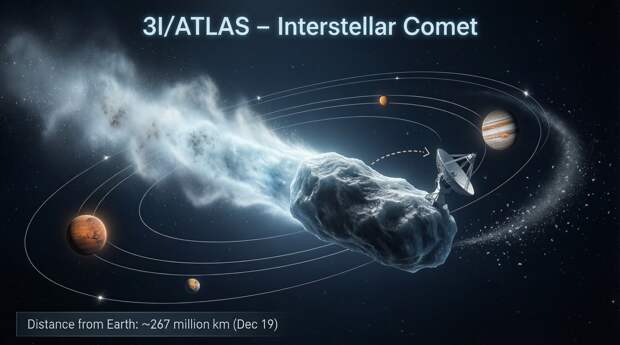 Астрономы установили, что космический объект 3I/ATLAS не является искусственным