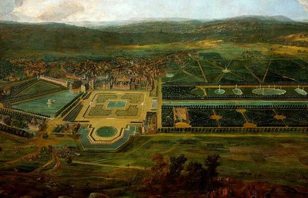 Вид на замок Фонтенбло. Пьер-Дени Мартен, 1718 год.