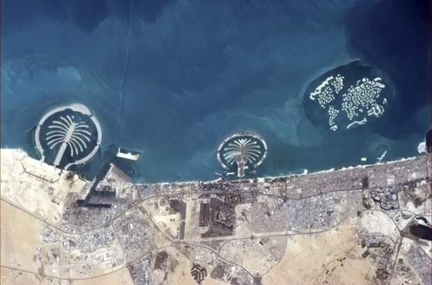 Острова Дубая в ОАЭ земля, космос, красота, природа, фото