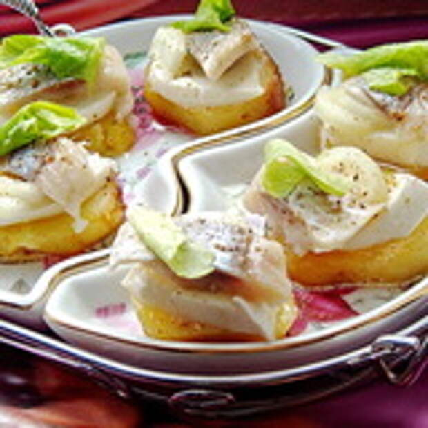 Закуска с селедкой а-ля "Капрезе"
