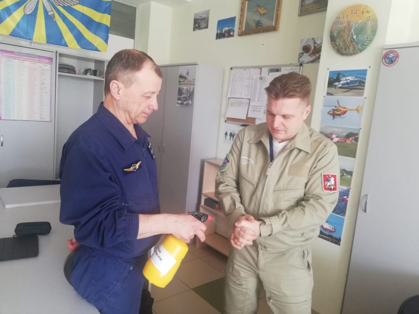 В Московском авиацентре проводится усиленная дезинфекция