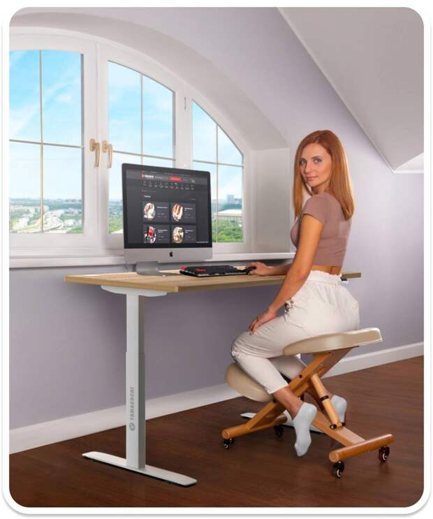 Стол с регулировкой высоты Yamaguchi Standing Desk белый