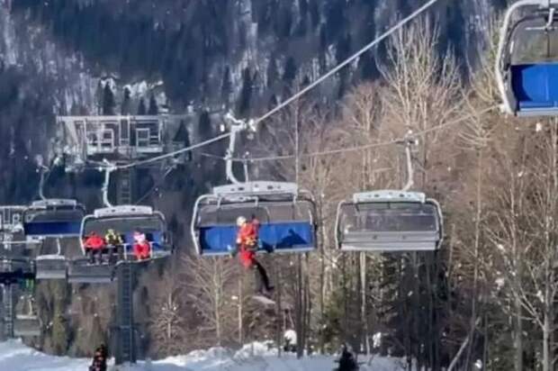 На Красной Поляне эвакуировали с канатной дороге около 170 человек