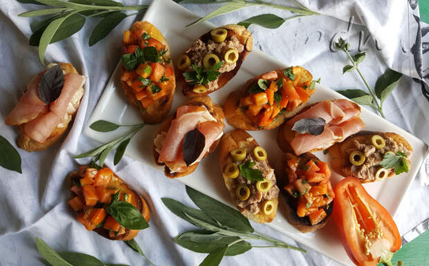 Идеи для вкусных закусок в итальянском стиле