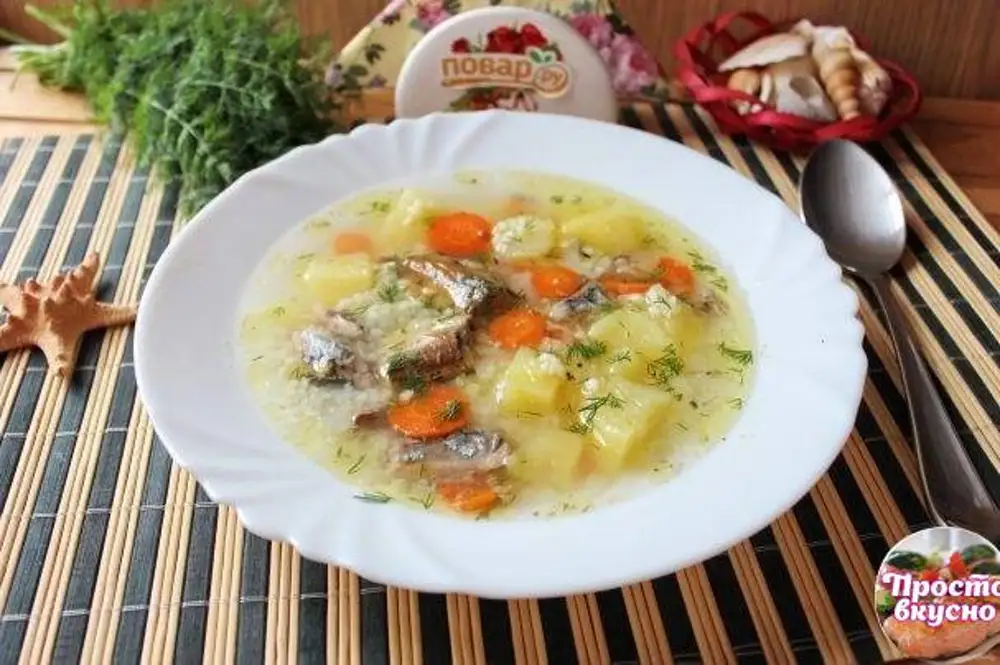 Технологическая карта уха из консервы сайра