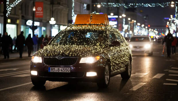Гирляндами какого цвета нельзя украшать автомобиль – можно лишиться прав