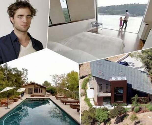 <B>Роберт Паттинсон (Robert Pattinson)</B><BR> Расположение: Бель-Эйр, Лос-Анджелес<BR> Особенности интерьера: большие окна и одна стеклянная стена в спальне