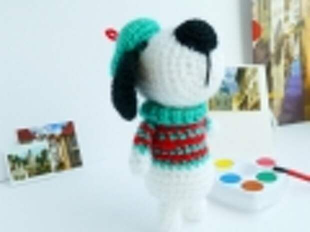 Вязаная собачка крючком Вязаная собачка крючком