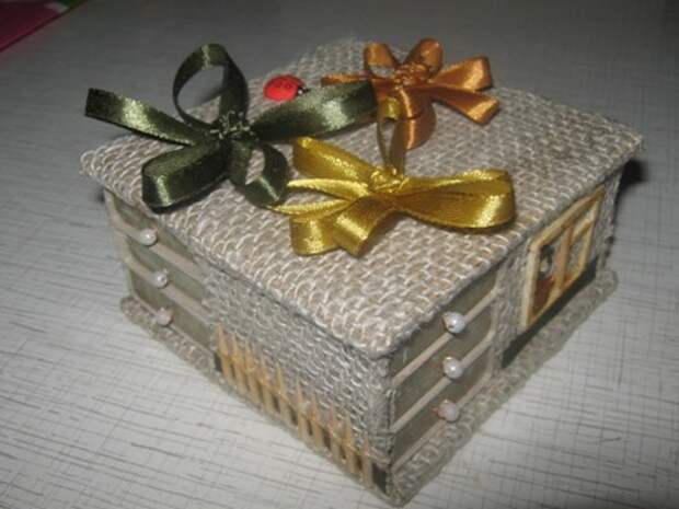 Красивые шкатулки из спичечных коробков - фото-идеи
