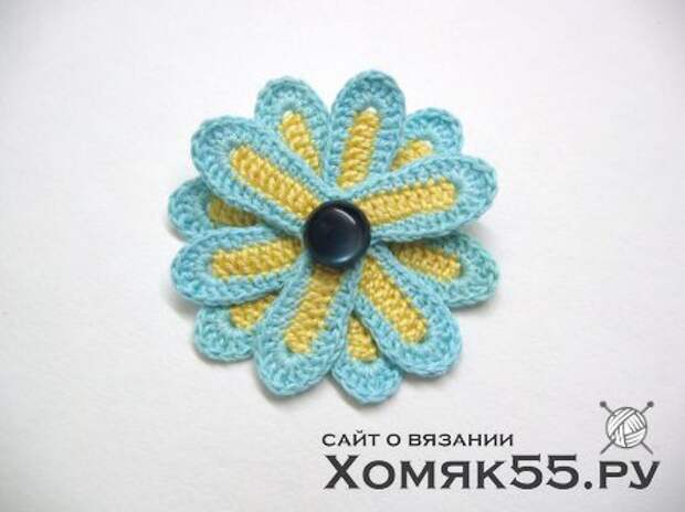 Вязаные цветы крючкоь Вязаные цветы крючкоь