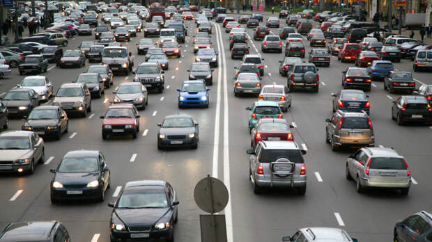 many cars on road