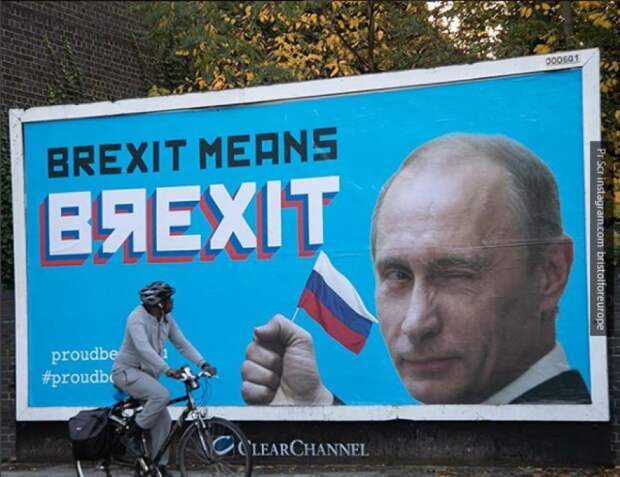 Билборды с Путиным и призывом праздновать «Вяexit» разместили на улицах Лондона