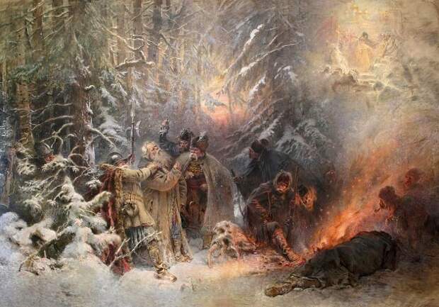 Картина Константина Маковского - «Иван Сусанин». 1914-й год.