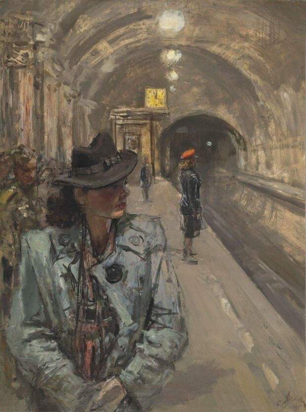_В метро. Картина Самуила Адливанкина. 1945 год..jpg