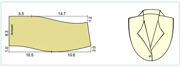 Выкройка для воротника на торт