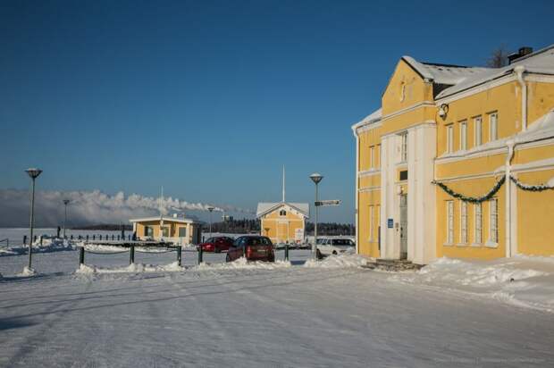 Кеми, замок, лед, скульптуры, город