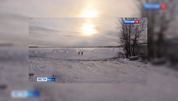 Первая ледовая переправа в Архангельске открылась на месяц позже из-за теплой погоды
