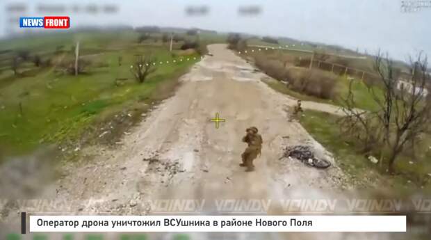 Оператор дрона уничтожил ВСУшника в районе Нового Поля