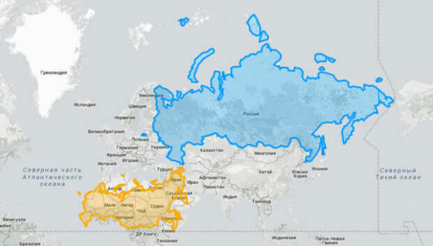 Эти карты позволят вам увидеть настоящие размеры стран мира