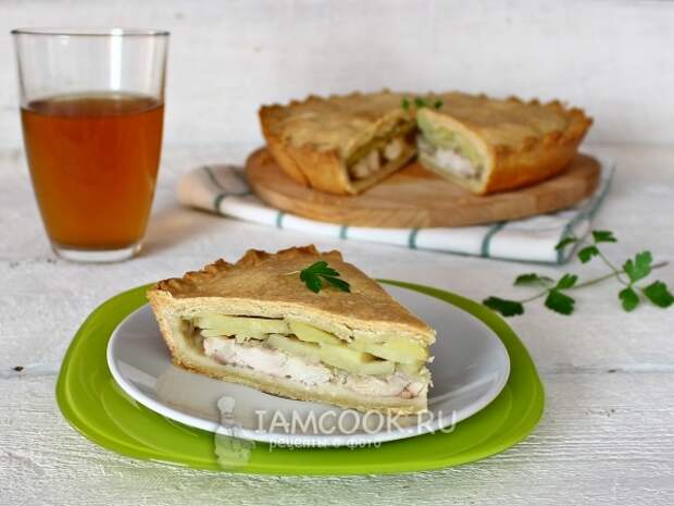 Курник с курицей и картошкой на песочном тесте — рецепт с фото пошагово