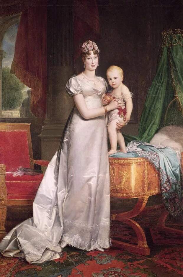 вторая жена Наполеона Мария-Луиза с их сыном Наполеоном-Франсуа-Шарлем-Жозефом