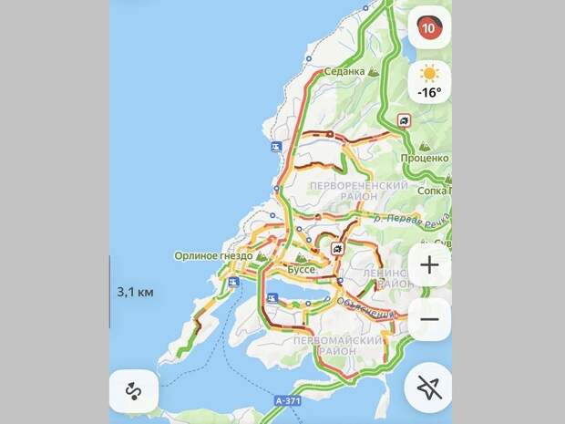 Первый рабочий день 2026 года Владивосток отметил 10-балльными пробками