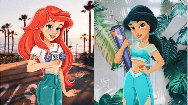 Принцессы XXI  века: как бы выглядели любимые героини Disney, если бы жили в наше время