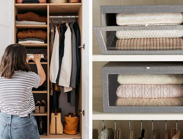 Как хранить вещи в маленьком шкафу: всего 5 простых советов от стилистов