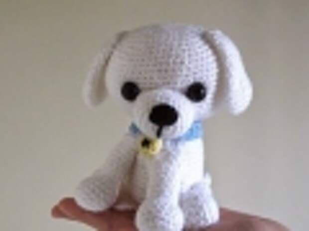 Вязаная собачка крючком Вязаная собачка крючком
