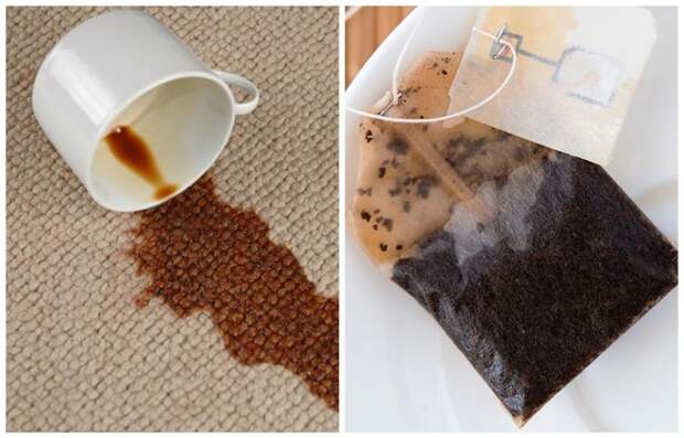 Чай поможет избавиться от пятна на ковре