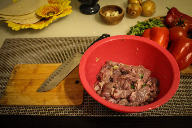 Фахитас с говядиной мексиканская кухня, фахитас, длиннопост, еда, рецепт