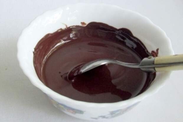 Шоколад растопить в микроволновке или на водяной бане. Хорошо размешать и остудить.