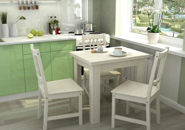 Массивные стулья на кухне. | Фото: СтройСМИ.