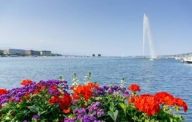 Завораживающий город Женева в Швейцарии