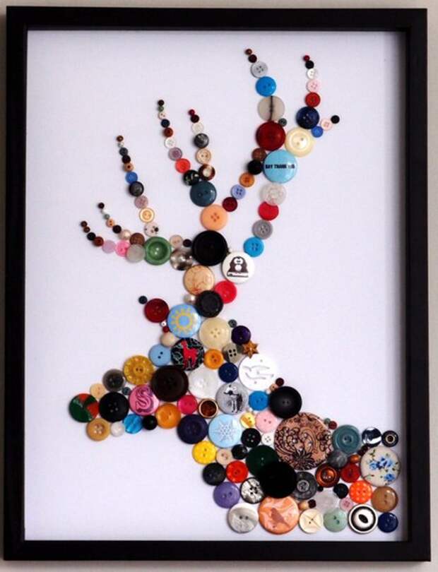 декор из пуговиц