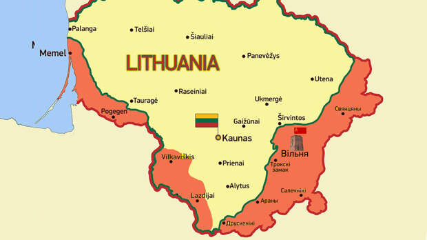 Литва рискует потерять 1/3 территории из-за спора о границе с Россией