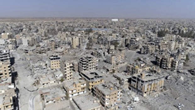 Панорама Ракки, Сирия. 19 октября 2017