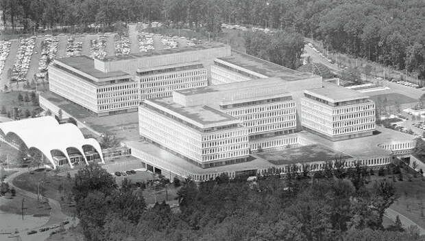 Вид на штаб-квартиру ЦРУ, США. 1962 год