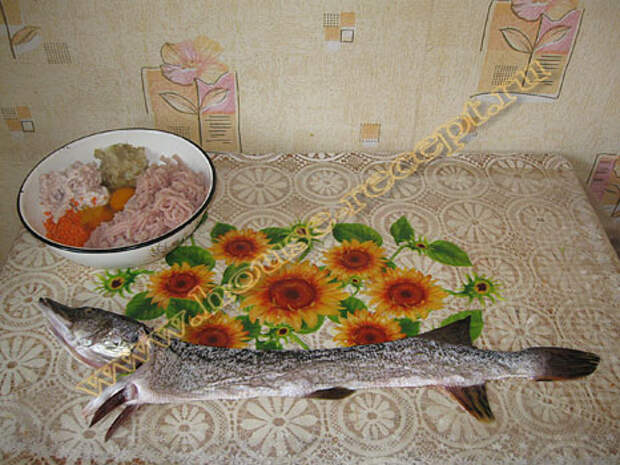 Приготовление щуки. Все на столе