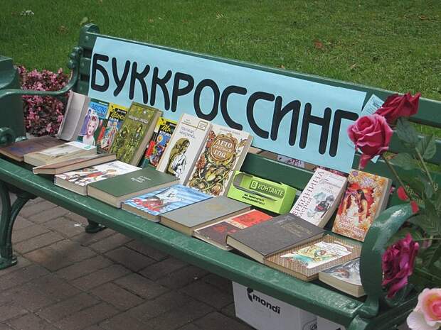 Буккроссинг на лавочке. Фото: Mos.ru