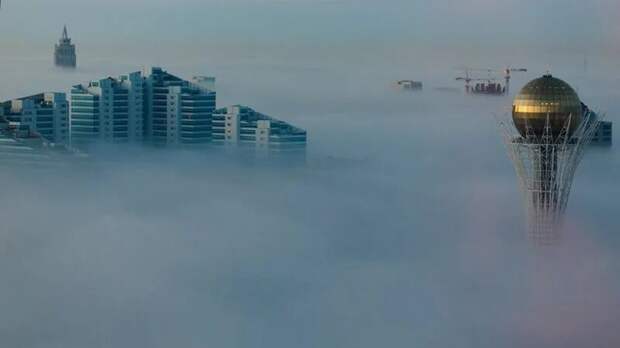 Антициклон в Казахстане: туманы, морозы и порывы ветра до 28 м/с