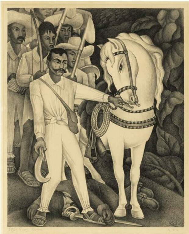 Эмилиано Сапата, Диего Ривера, 1932 год. \ Фото: google.com.