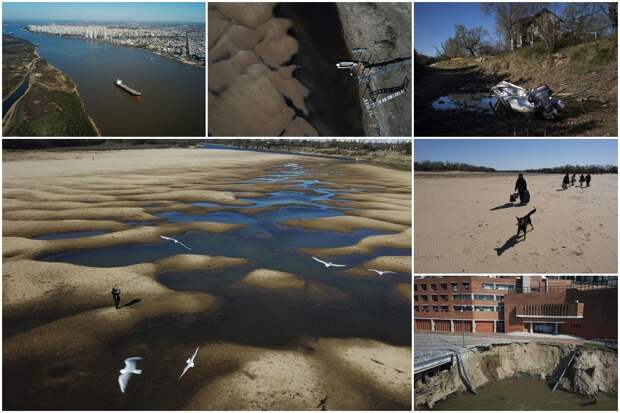 От засухи страдает крупная река Южной Америки, угрожая обширной экосистеме